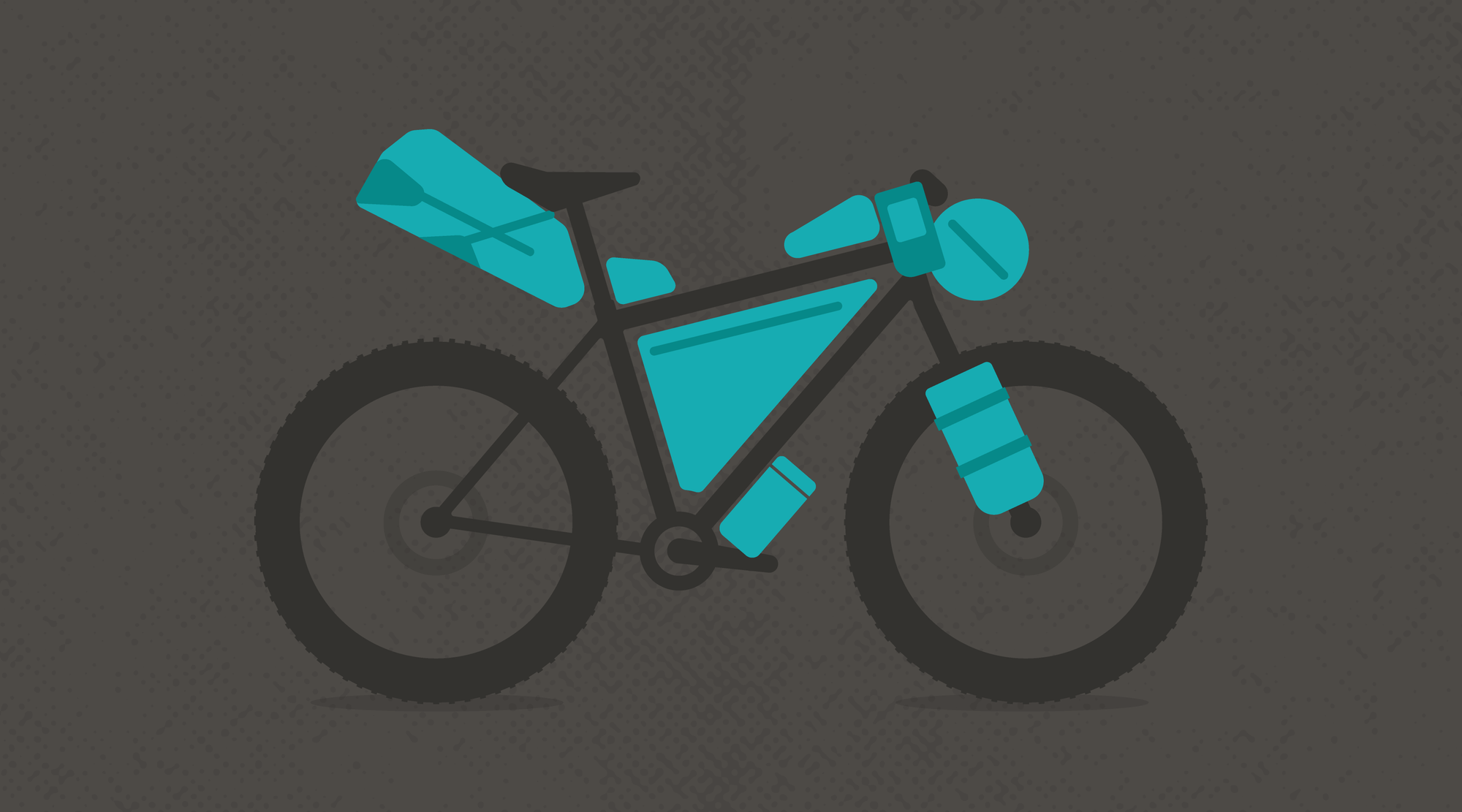 Good Rotations Guide to Bikepacking Bags - bikepacking bike illustration
