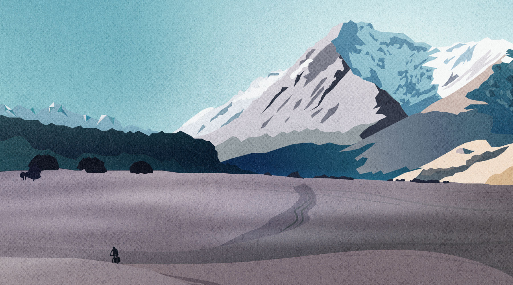 Ahuriri Valley Bikepacking - Illustration © Matt Quirk
